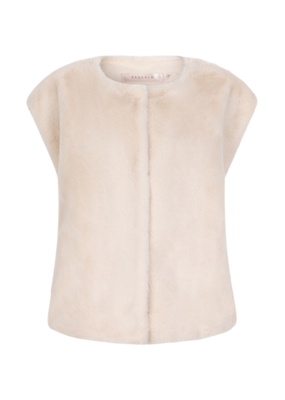 Esqualo Bodywarmer Vest in Faux Fur Natural by Esqualo