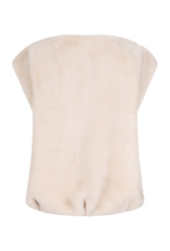Esqualo Bodywarmer Vest in Faux Fur Natural by Esqualo
