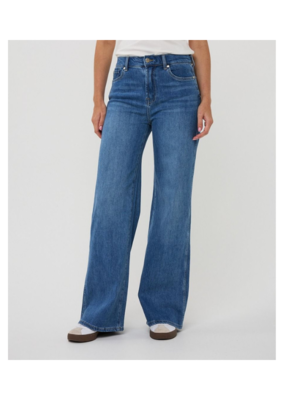 Esqualo Wide Leg Jeans in Blue Wash by Esqualo