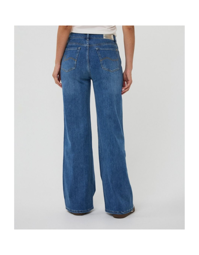 Esqualo Wide Leg Jeans in Blue Wash by Esqualo