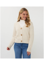 Esqualo Fancy Button Cardigan in Off White by Esqualo