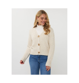 Esqualo Fancy Button Cardigan in Off White by Esqualo