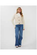 Esqualo Fancy Button Cardigan in Off White by Esqualo