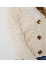 Esqualo Fancy Button Cardigan in Off White by Esqualo