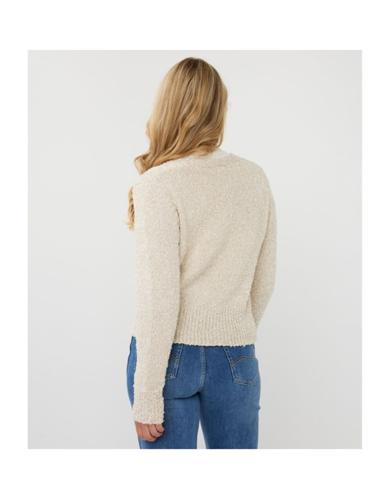 Esqualo Fancy Button Cardigan in Off White by Esqualo