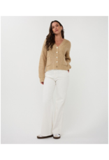 Esqualo Oversize Lurex Cardigan in Light Sand by Esqualo