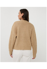 Esqualo Oversize Lurex Cardigan in Light Sand by Esqualo
