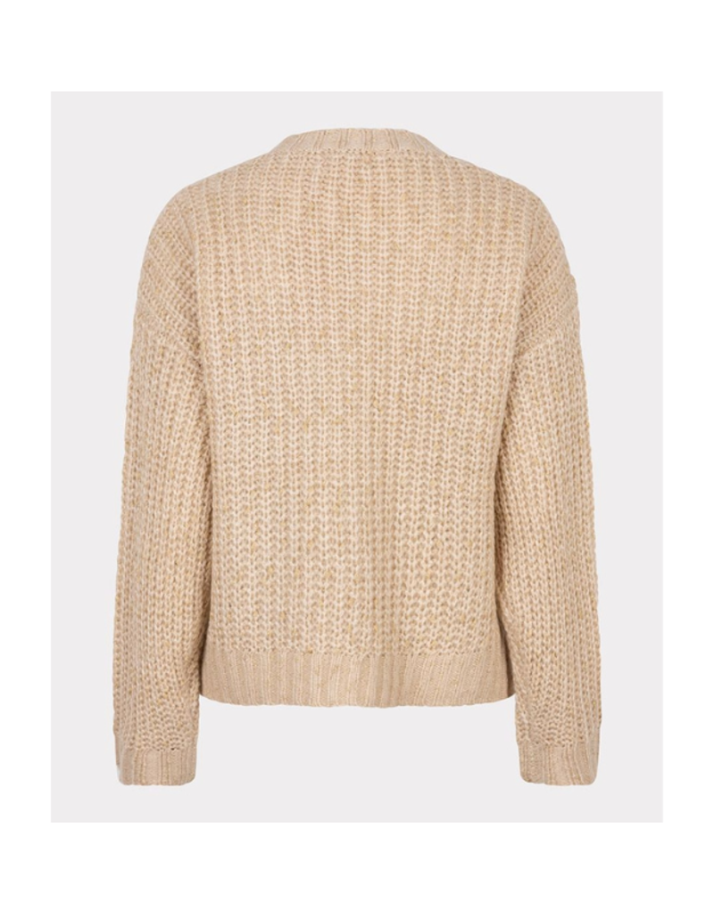 Esqualo Oversize Lurex Cardigan in Light Sand by Esqualo