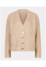 Esqualo Oversize Lurex Cardigan in Light Sand by Esqualo