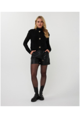 Esqualo Fancy Buttons Cardigan Vest in Black by Esqualo