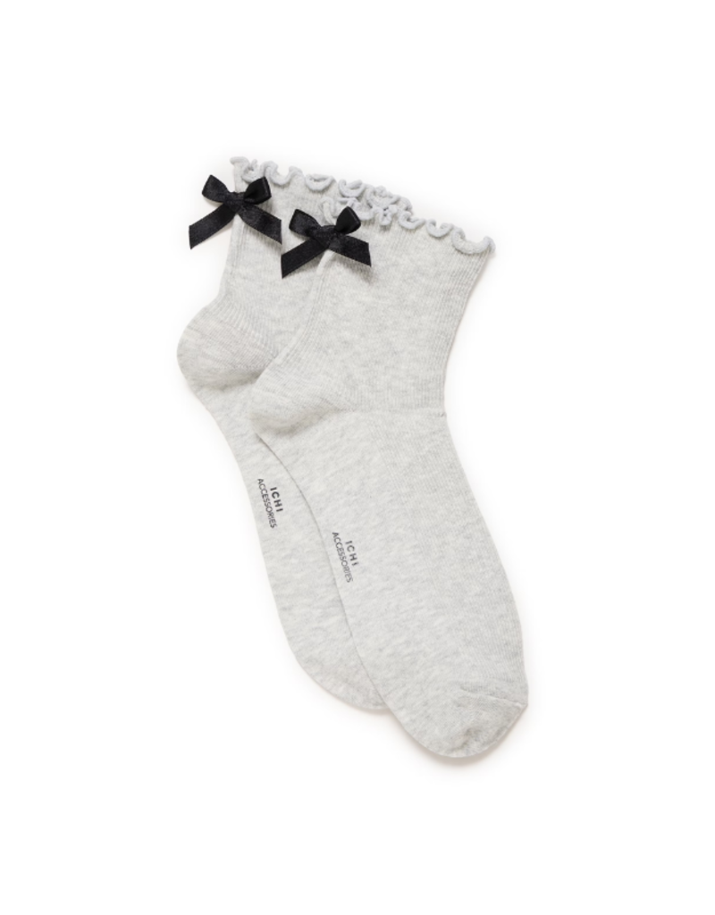ICHI Mogge Socks in Light Grey by ICHI