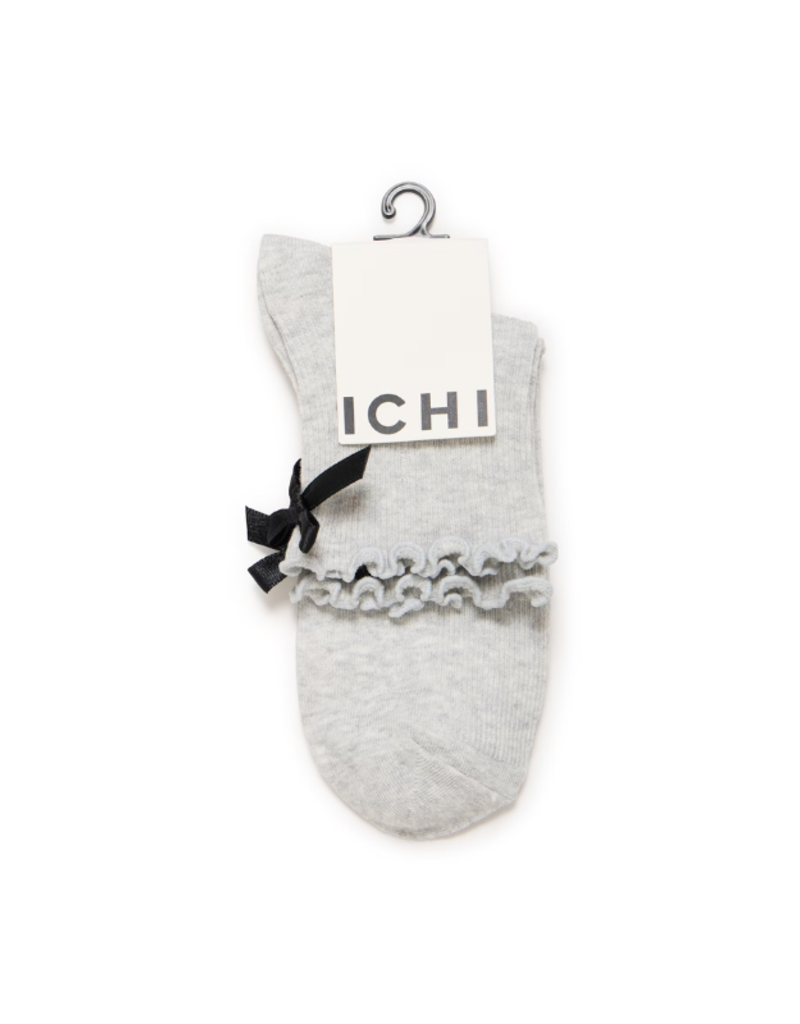 ICHI Mogge Socks in Light Grey by ICHI