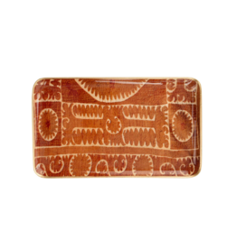 Indaba Trading Sunset Suzani Enameled Rectangle Tray Medium