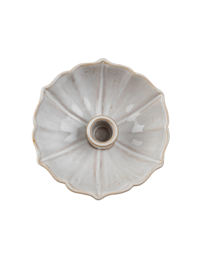 Indaba Trading Lotus Candleholder in White