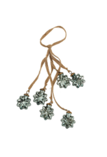 Indaba Trading Set of 6 Teal Snowflake Bunch Ornaments