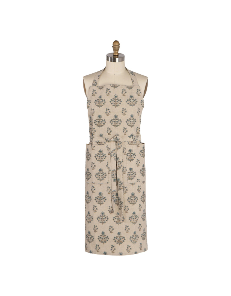 Danica Salvia Block Print Apron