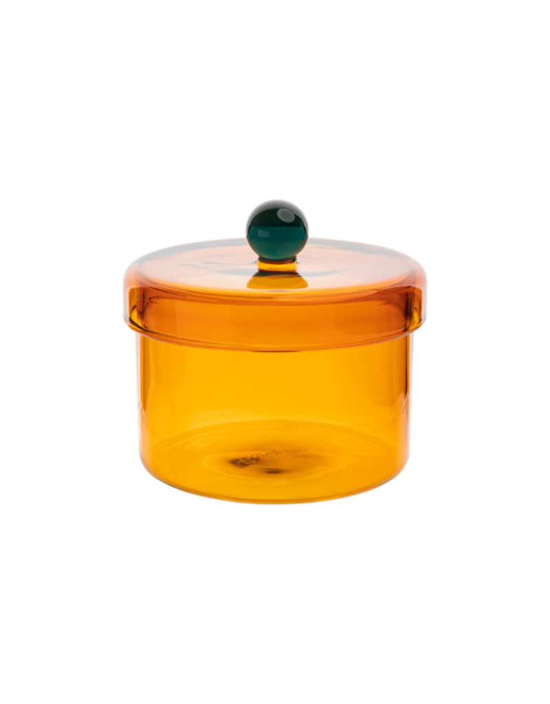 Storage Tin in Orange Rainbow Large