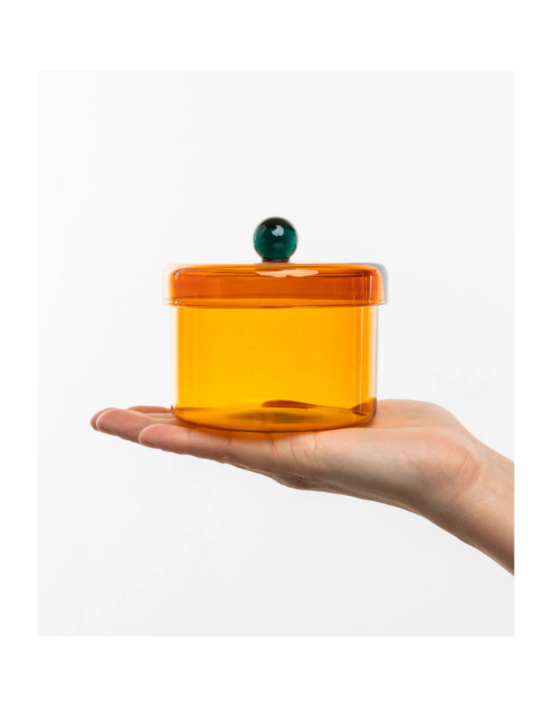 Storage Tin in Orange Rainbow Large