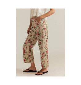 Free People Deep Trance Printed Jeans in Cream by Free People