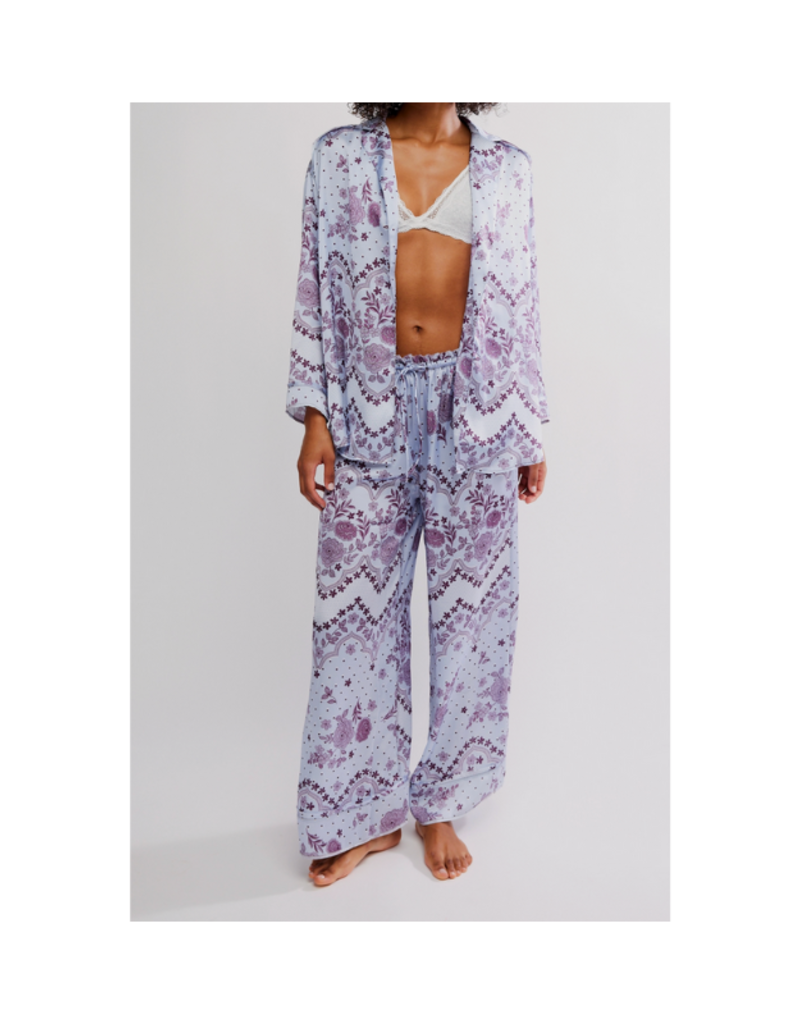 Free People Dreamy Days Pajama in Set Seasky Blue by Free People