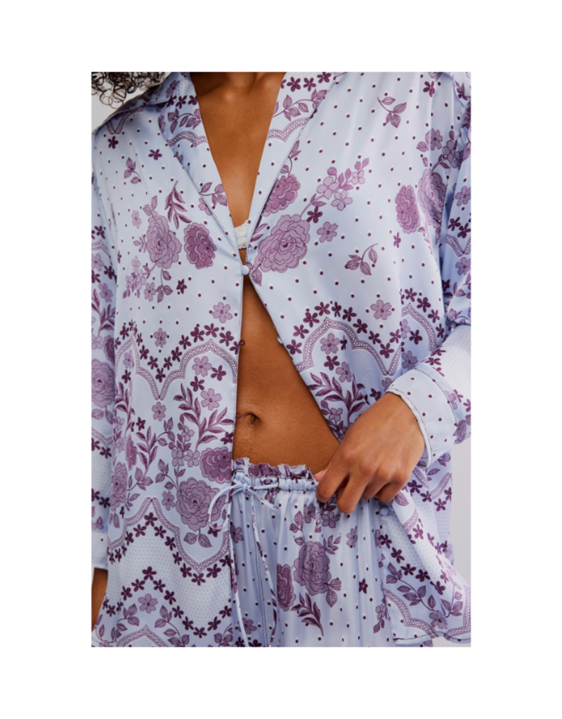 Free People Dreamy Days Pajama in Set Seasky Blue by Free People