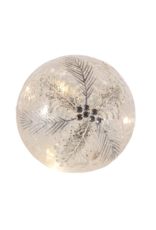 Clear & White Holly LED Globe