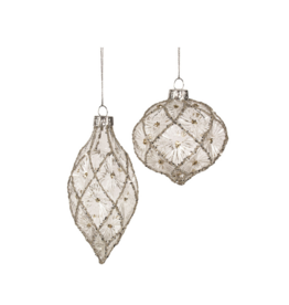 Clear Ornament with Gems Assorted