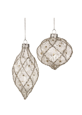 Clear Ornament with Gems Assorted