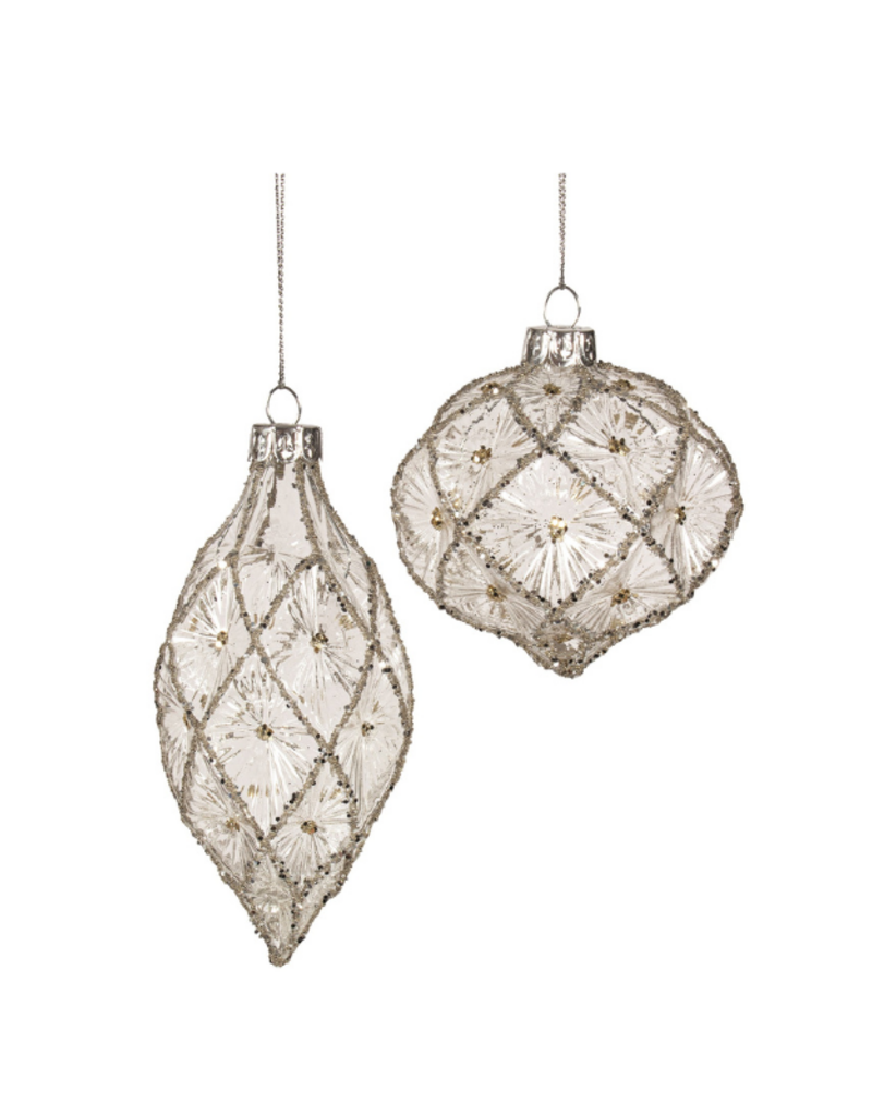 Clear Ornament with Gems Assorted