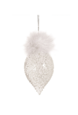 Clear Finial with Feather Ornament