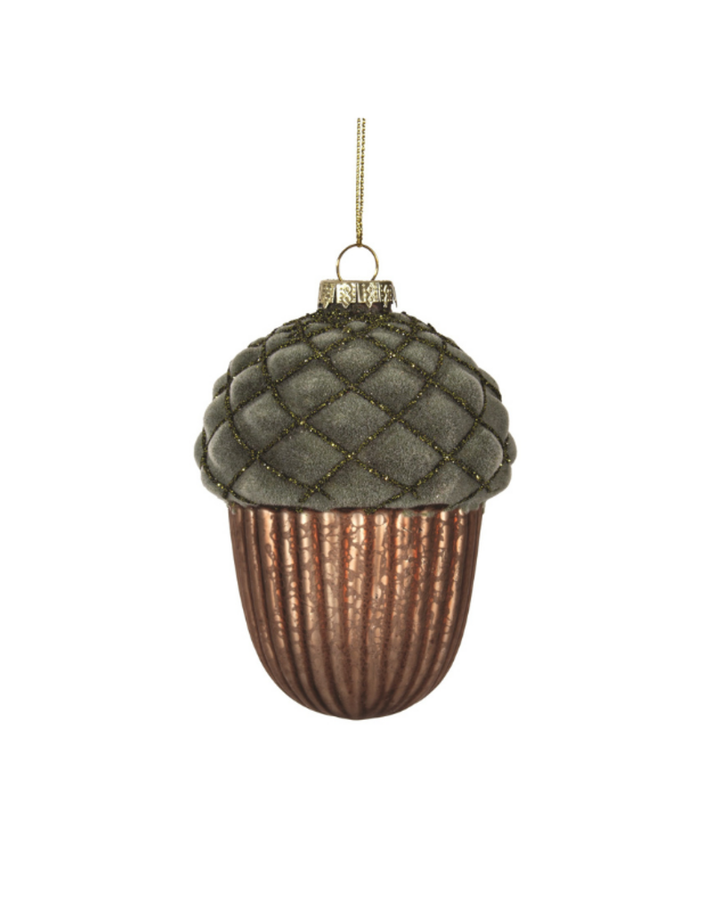 Felt Brown & Green Acorn Ornament