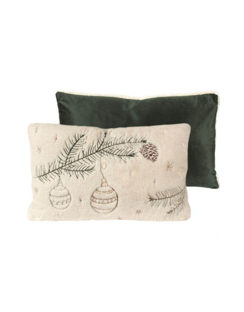 White Fur Pine Pillow
