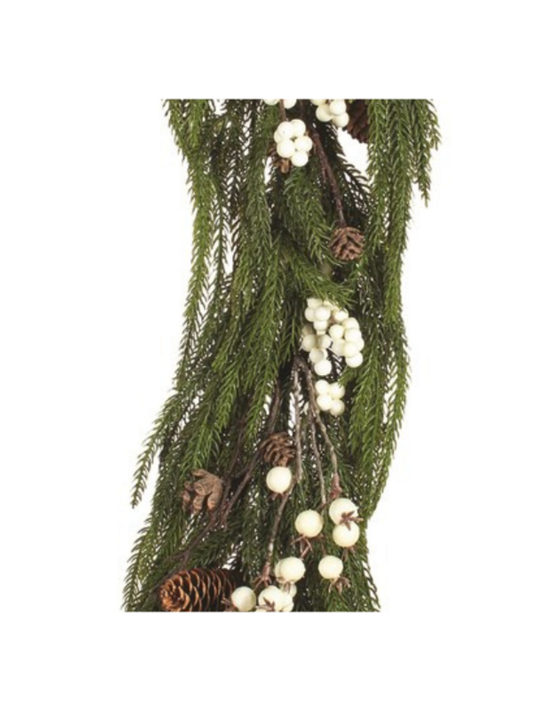 Norfolk White Berry Garland