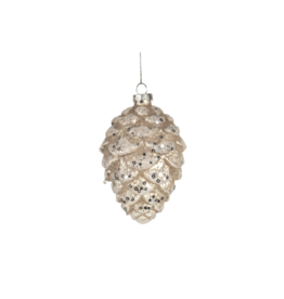 Silver Mercury Pinecone Ornament