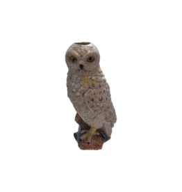 Creative Co-Op Hand-Painted Stoneware Owl Vase