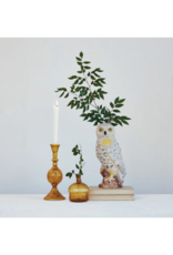 Creative Co-Op Hand-Painted Stoneware Owl Vase