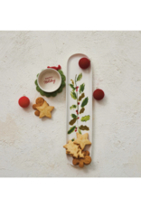 Creative Co-Op Holly Leaves Platter & Dish