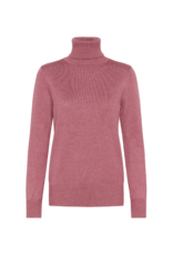 Saint Tropez Mila Turtleneck in Red Violet Melange by Saint Tropez