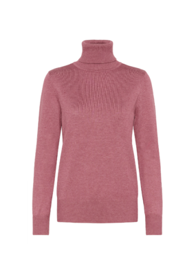 Saint Tropez Mila Turtleneck in Red Violet Melange by Saint Tropez