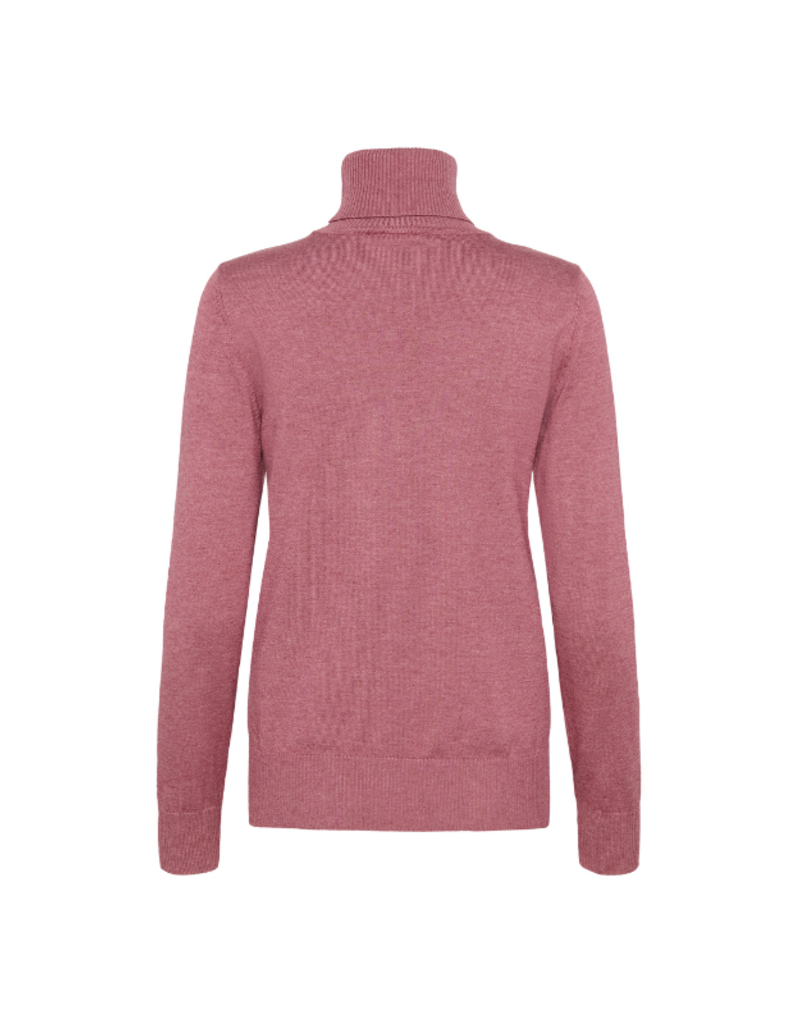 Saint Tropez Mila Turtleneck in Red Violet Melange by Saint Tropez