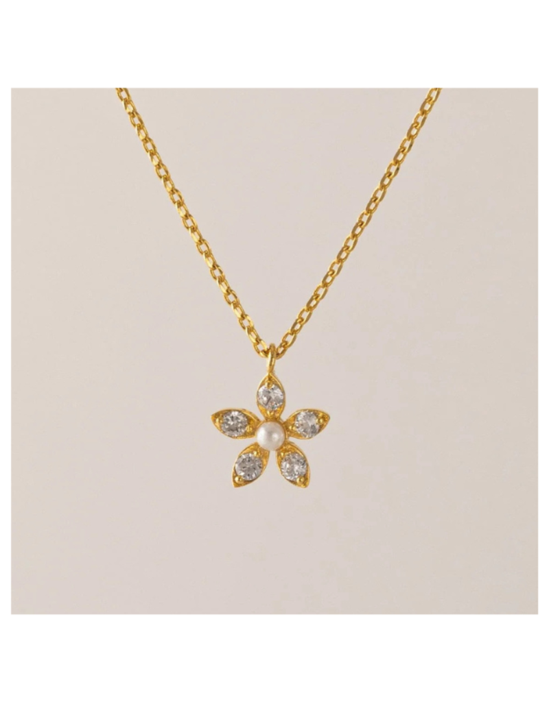 Lover's Tempo Lily Necklace in Clear by Lover's Tempo