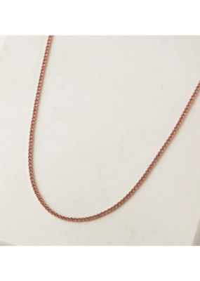 Lover's Tempo Tennis Necklace in Pink by Lover's Tempo