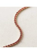Lover's Tempo Tennis Necklace in Pink by Lover's Tempo