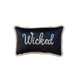 Creative Co-Op Embroidered Wicked Pillow
