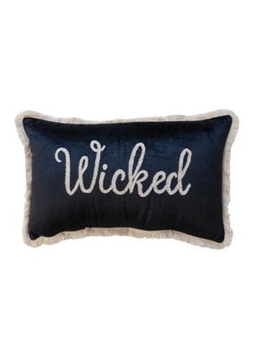 Creative Co-Op Embroidered Wicked Pillow