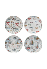 Creative Co-Op 8" Holiday Plates Assorted