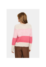 Saint Tropez Mandy Knit Sweater in Wild Rose Melange by Saint Tropez