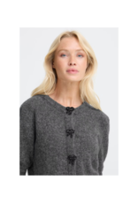 b.young Omea Deco Cardigan in Dark Grey Melange by b.young