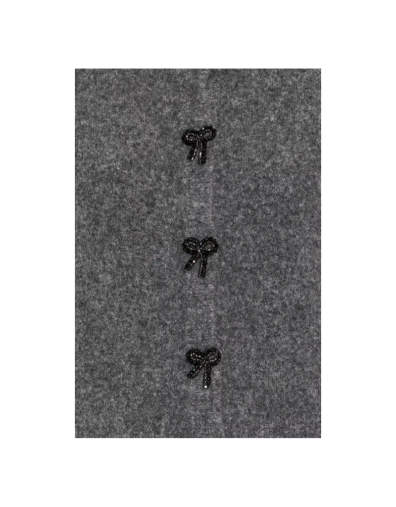 b.young Omea Deco Cardigan in Dark Grey Melange by b.young