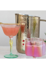 Creative Co-Op Brass Etched Flower Pitcher